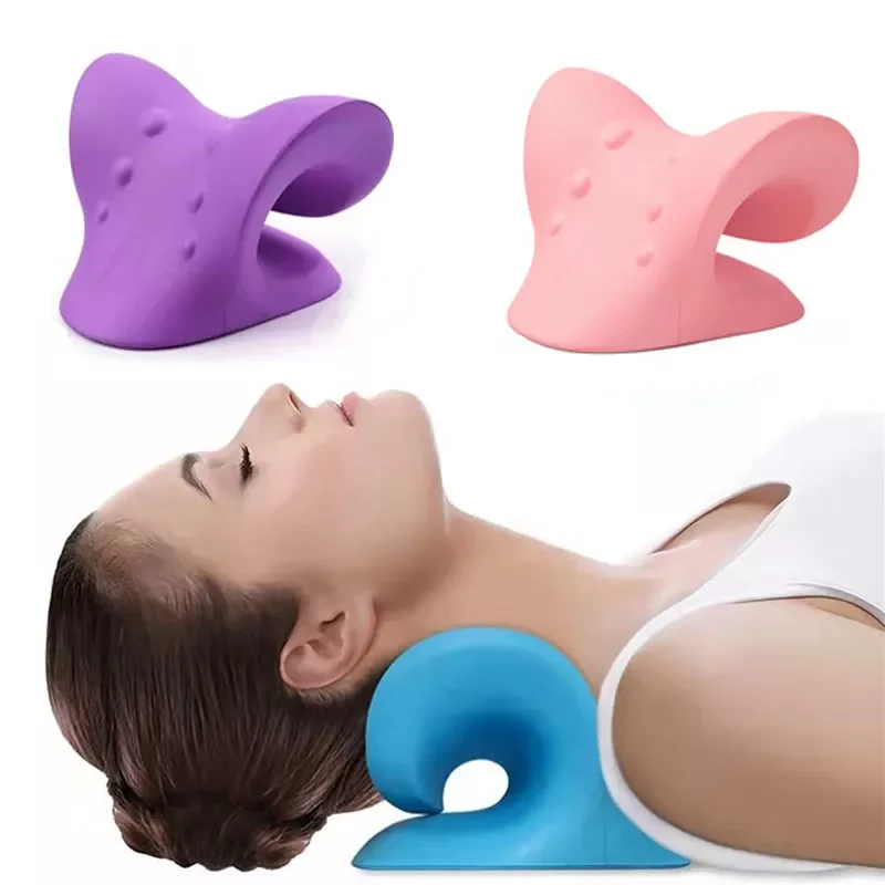 

NEW IN Neck Massage Pillow Neck Shoulder Cervical Chiropractic Traction Device Massage Pillow for Pain Relief Body Neck Massager