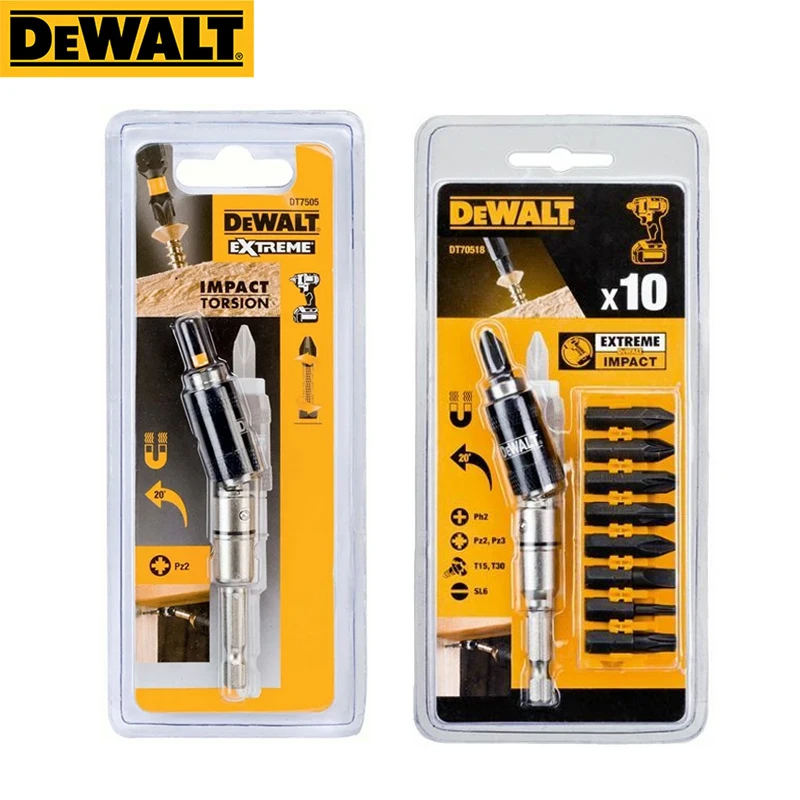 DEWALT DT7505 DT70518 Extreme Impact Torsion Pivoting Bit Tip Insert Holder Electric Screwdriving Bits Set