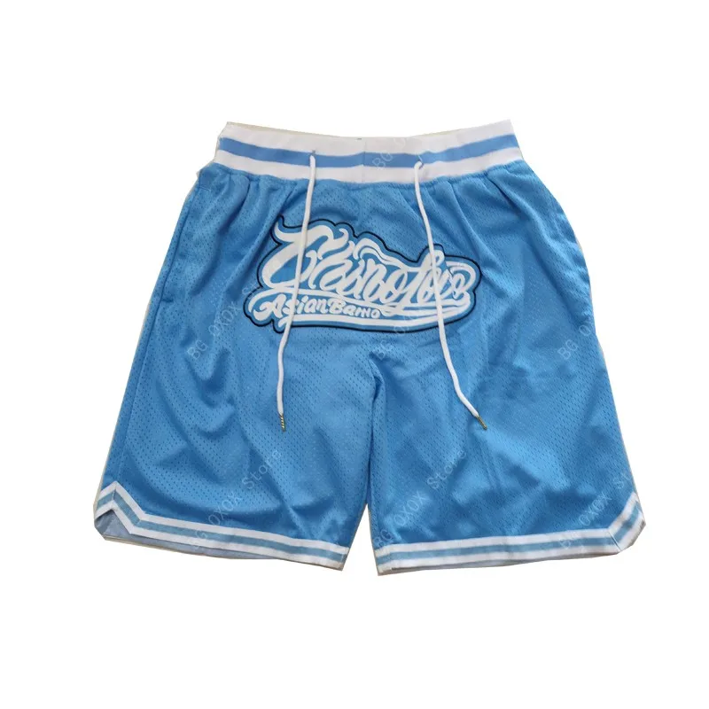 BG Basketball shorts Carolina blue Embroidery sewing Zip pocket outdoor sport big size various styles sandbeach shorts baby blue