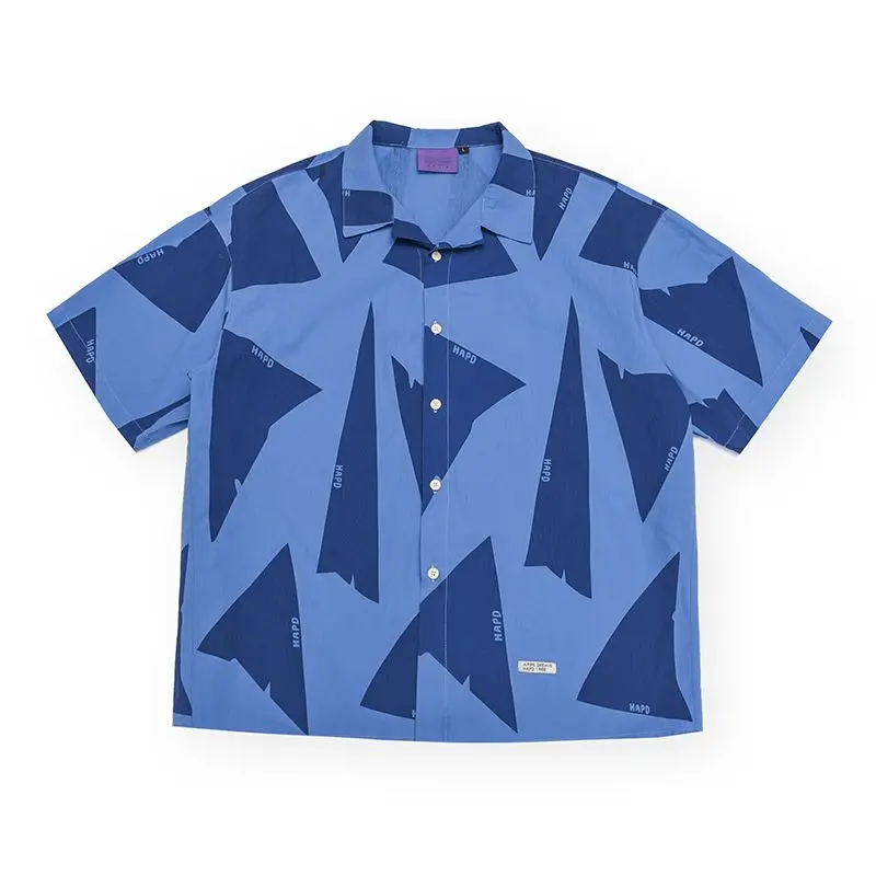 

Casual Short Sleeve Shirts Men Plus Size Print Cozy Loose Fashion Harajuku Tops Male Summer Office Business Fitness Korean Q60