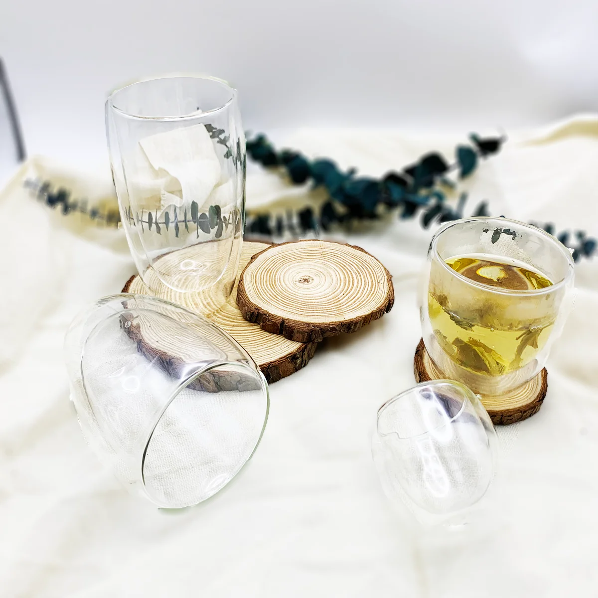 

250/350/450ml Double Wall Glass Clear Handmade Heat Resistant Tea Drink Cups Healthy Drink Mug Coffee Cups Insulated Shot Glass