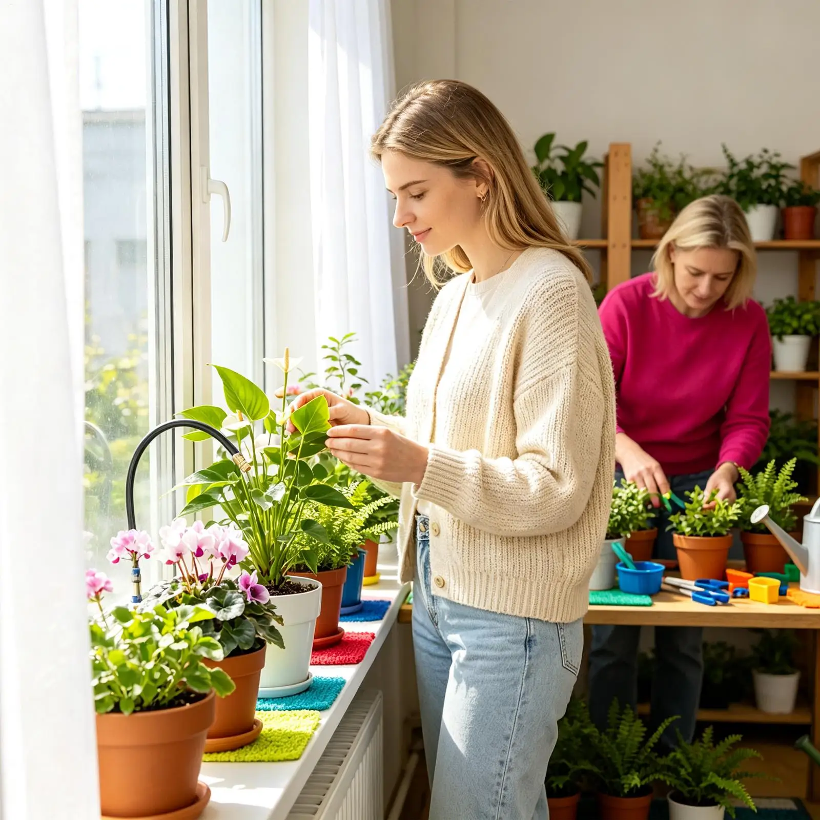 Фото Форсунки для распыления воды с Т-образным соединителем, гибкие латунные распылители, 15 штук, капельный ороситель для сада и заднего двора. №2