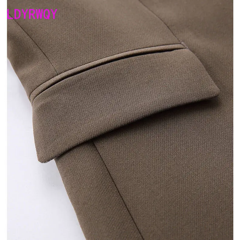 Coffee suit coat Women's Spring and Autumn 2023 new professional temperament casual small suit spring dress