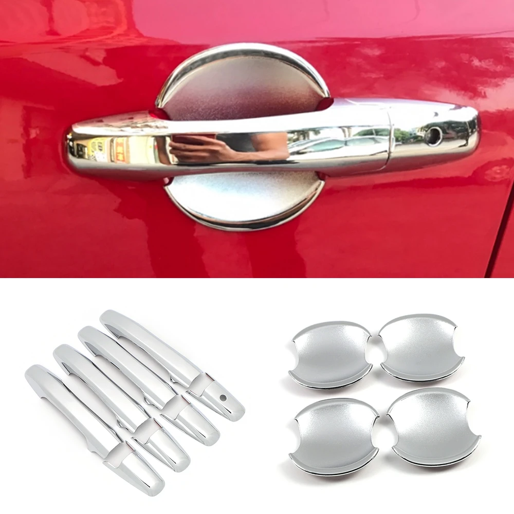 

For Honda Civic 8th 2006 - 2011 Car side door Protector Handle key Decor Sticker Cover Trim Chrome/Carbon Accessories