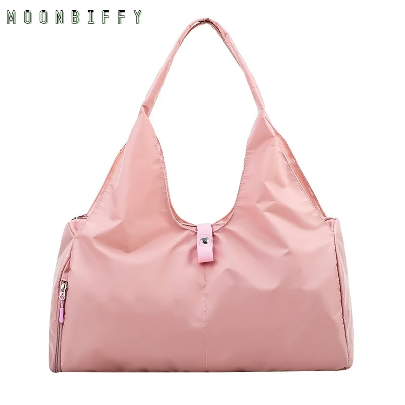 

Сумка-тоут женская из ткани «Оксфорд», модная сумочка на плечо для путешествий, фитнеса, йоги, спорта, однотонная Повседневная вместительна...