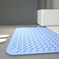 blue tpe bath rugs anti skid bump breathable bores shower mat simple toilet door mat square waterproof easy to clean home decor