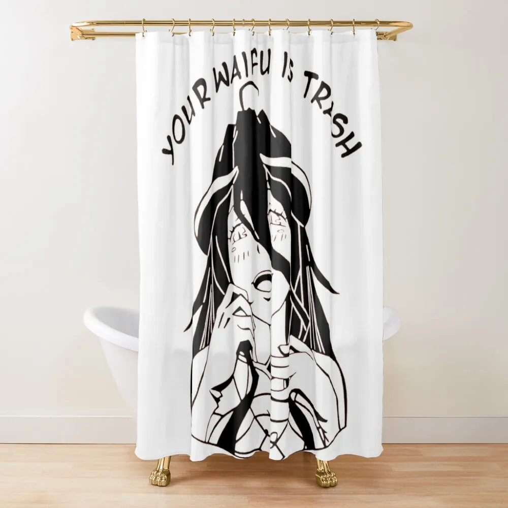 

Albedo Overlord Waifu Bathroom Accessories Curtain For Bedroom Bathroom Accessory Partition Panel Japanese Shower Curtains