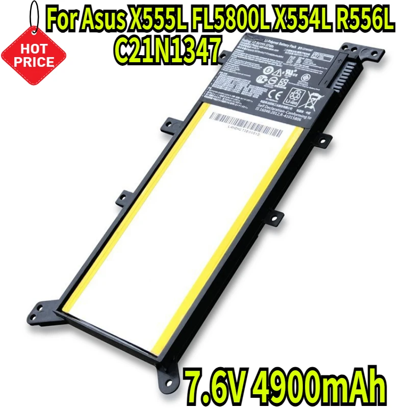 7 6 В 4900 мАч Новый аккумулятор для ноутбука Asus C21N1347 X555L FL5800L X554L R556L F554L