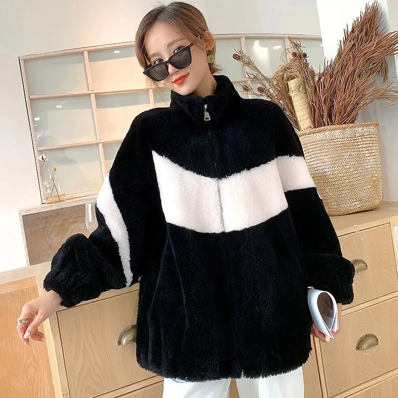 Женское зимнее пальто из искусственного меха Женская утолщенная теплая куртка в