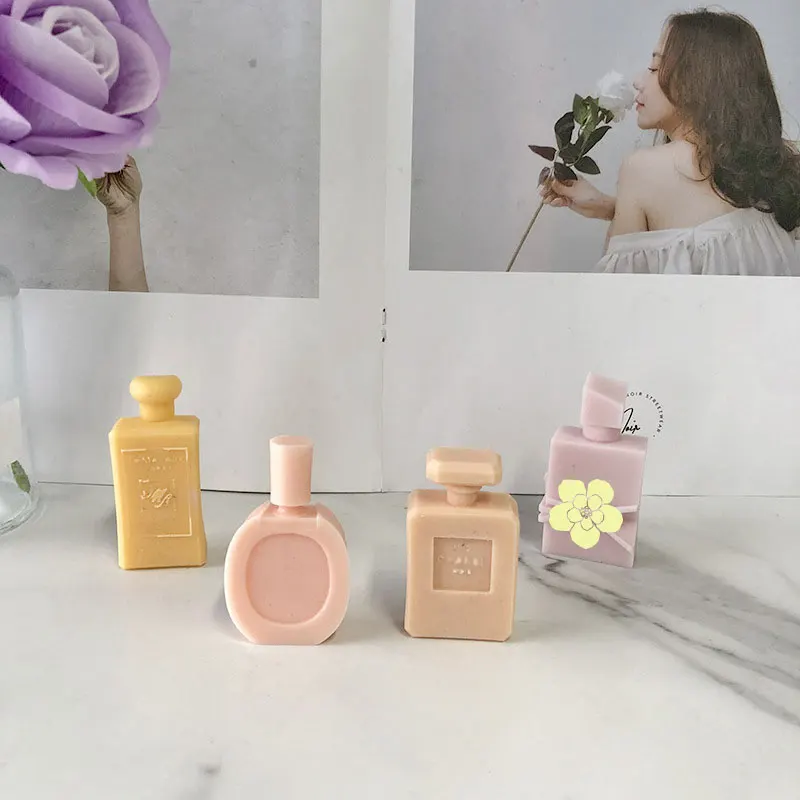 Форма для ароматизированных свечей в форме флакона духов силиконовая форма