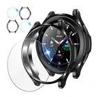 Защитный чехол 3 в 1 со стеклом для Galaxy Watch 4 4044 мм, чехол из ТПУ для Samsung Watch 4 Classic 42 мм 46 мм
