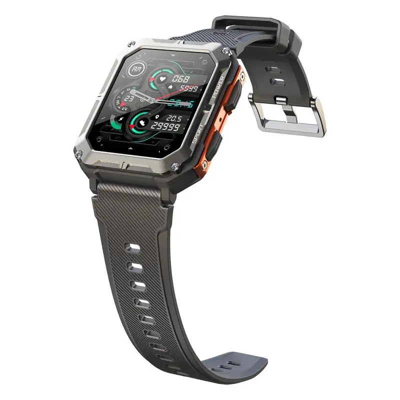 

Мужские Смарт-часы в стиле милитари, функция ответа/совершения вызова, экран 1,83 дюйма HD, водонепроницаемые спортивные Смарт-часы IP68