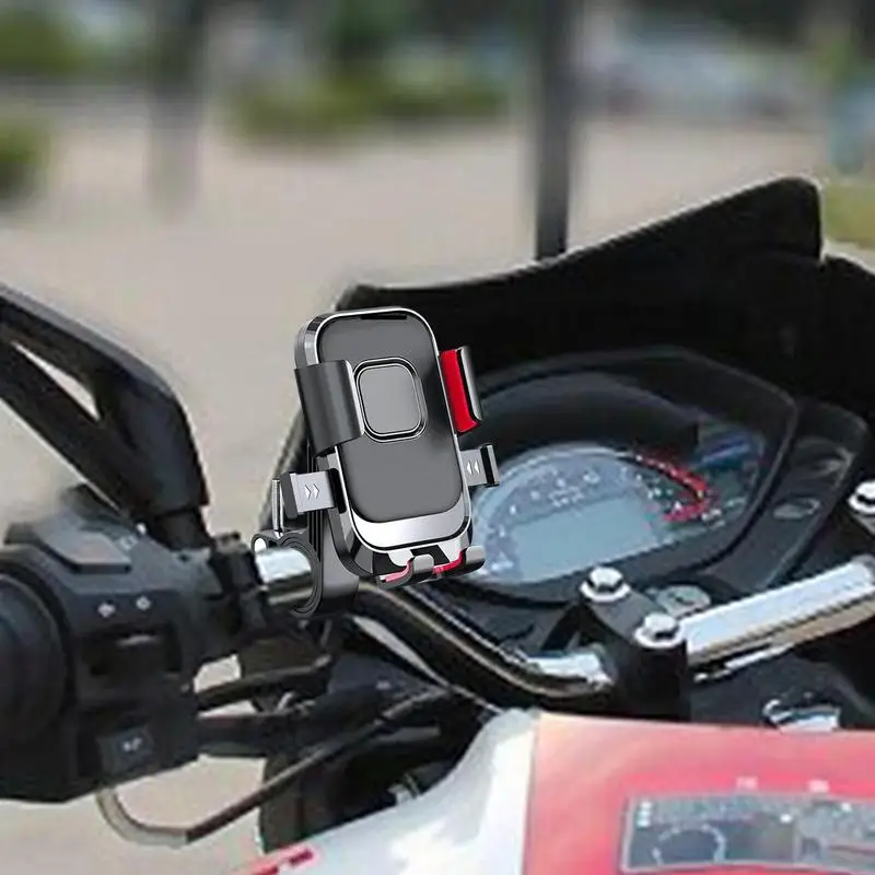 

Держатель телефона для мотоцикла или велосипеда, новейший зажим безопасности для эксплуатации одной рукой