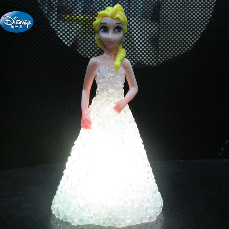 

Diseny Frozen Elsa Action Princess crystal doll with LED light girl Anna Toy Figures