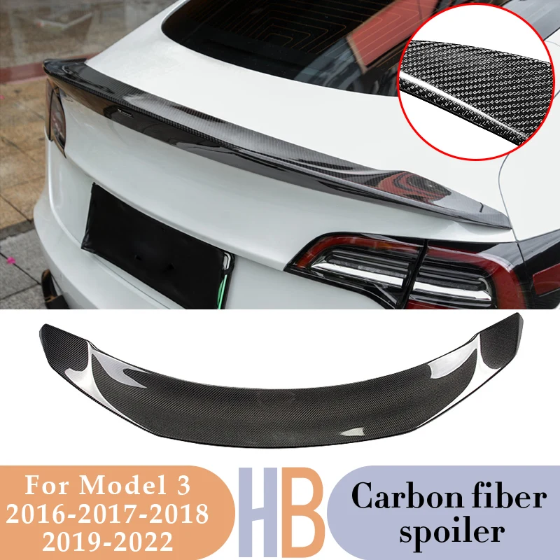 Спойлер для Tesla Model 3 2022 спойлер из углеродного волокна багажника губа крыло