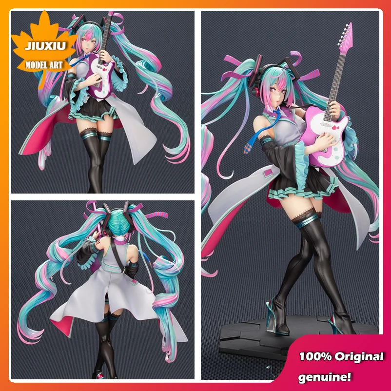 

100% Original:Cute girl Miku pluck the guitar VER.24cm PVC Action Figure Anime Figure Model Toys Figure Collection Doll Gift