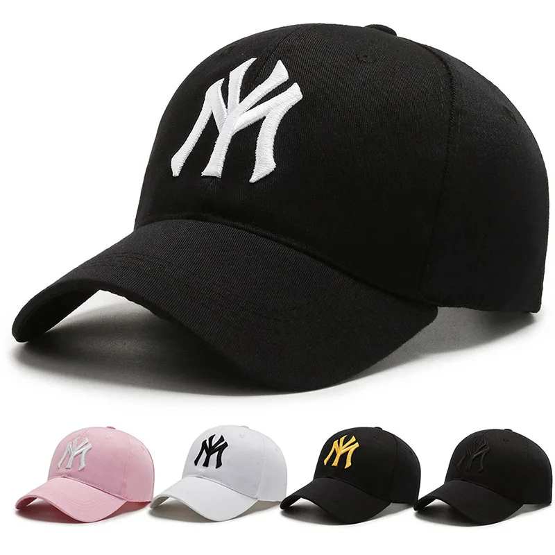 

Кепка с вышивкой «Нью-Йорк» для мужчин и женщин, Модная хлопковая бейсболка с надписью «MY Letter», в стиле хип-хоп, регулируемая, для занятий спо...