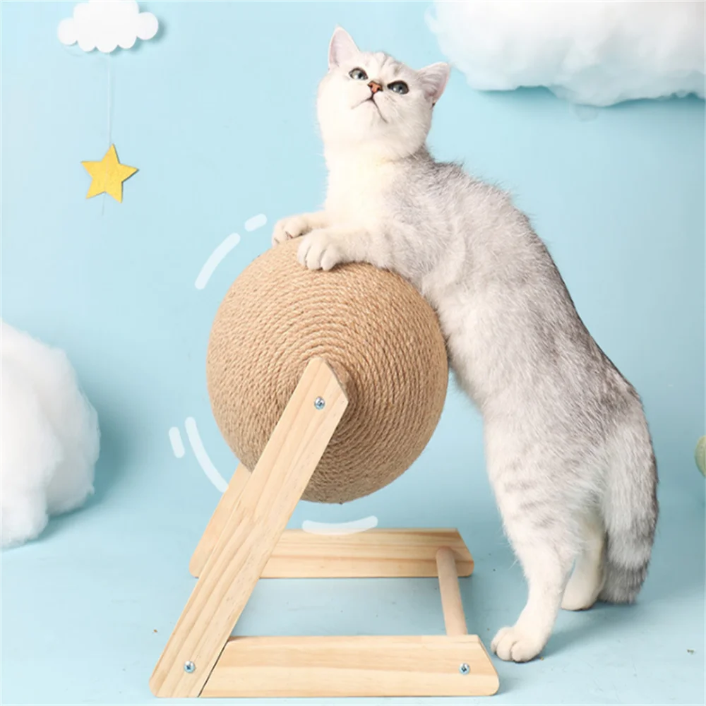 

Cat Scratching Ball Toy Kitten Sisal Rope Board Grinding Paws Toys Scratcher Wear-resistant Pet Furniture Supplies