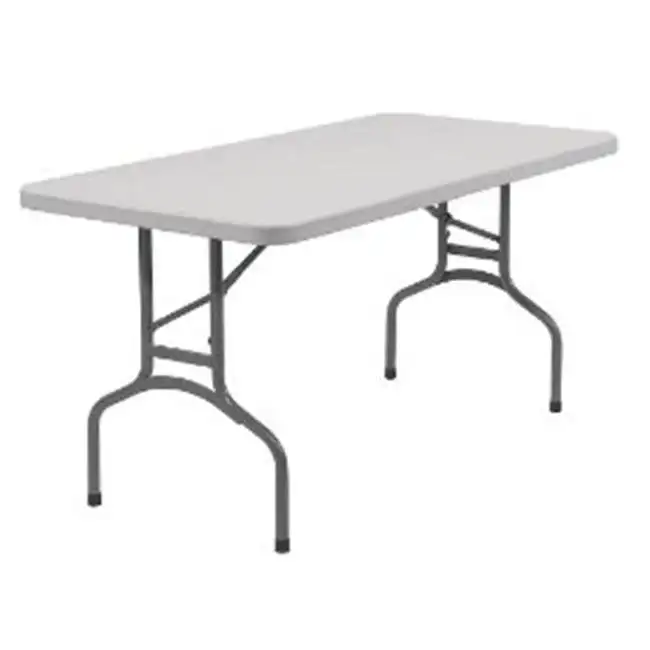 

® 30" x 60" Rectangular Folding Table, Speckled Grey, 1000 lb capacity Multifunctional Outdoor Camping Folding Desk