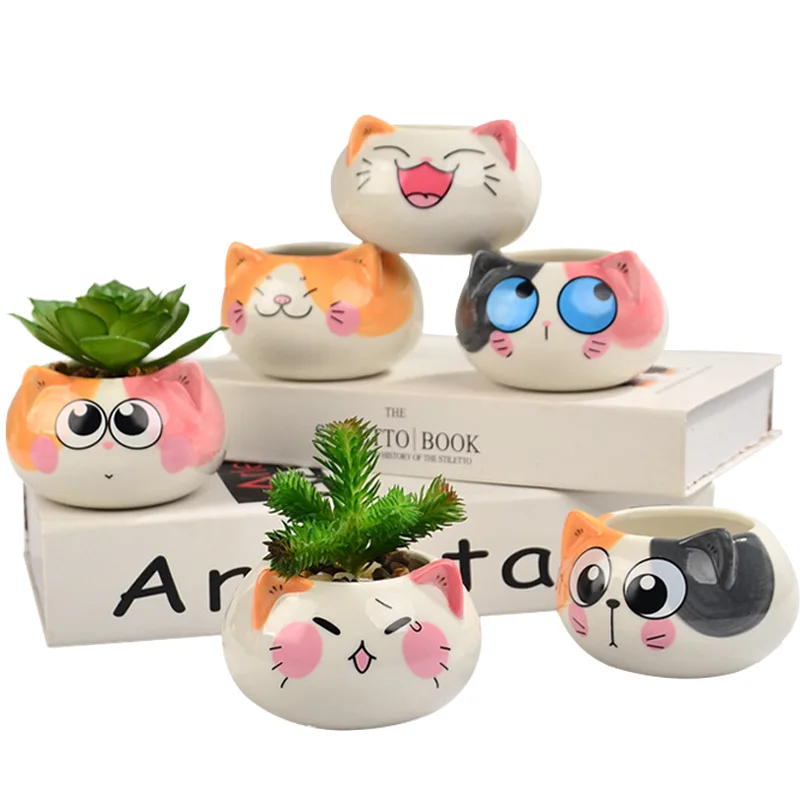 Strongwell фабричная Акция керамические цветочные горшки Мультяшные животные
