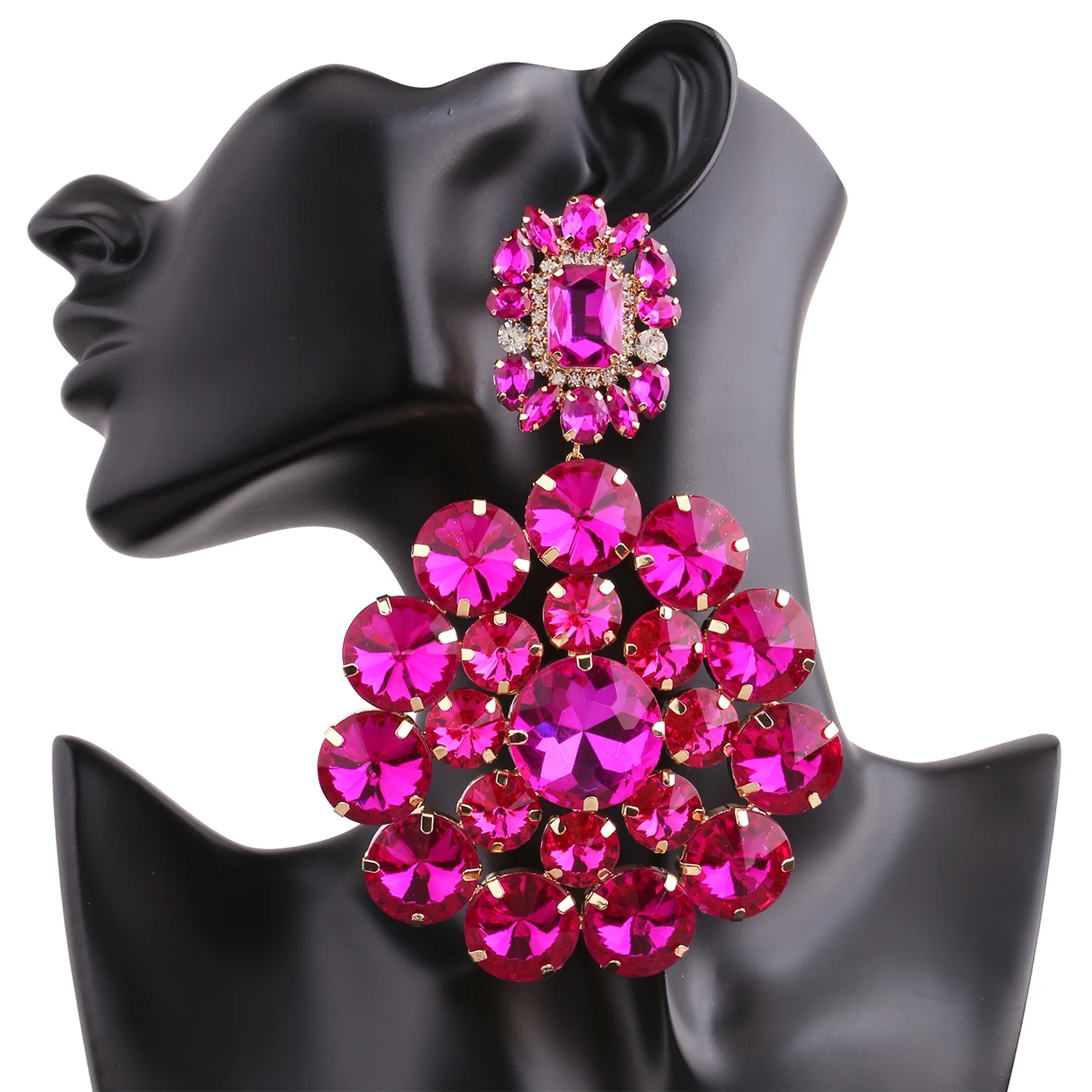 

Big rhinestone Drop Dangle Earrings Big Pendant Women's Earrings Celebrity Hot Selling Earrings Same Style Fashion Jewelry Gift
