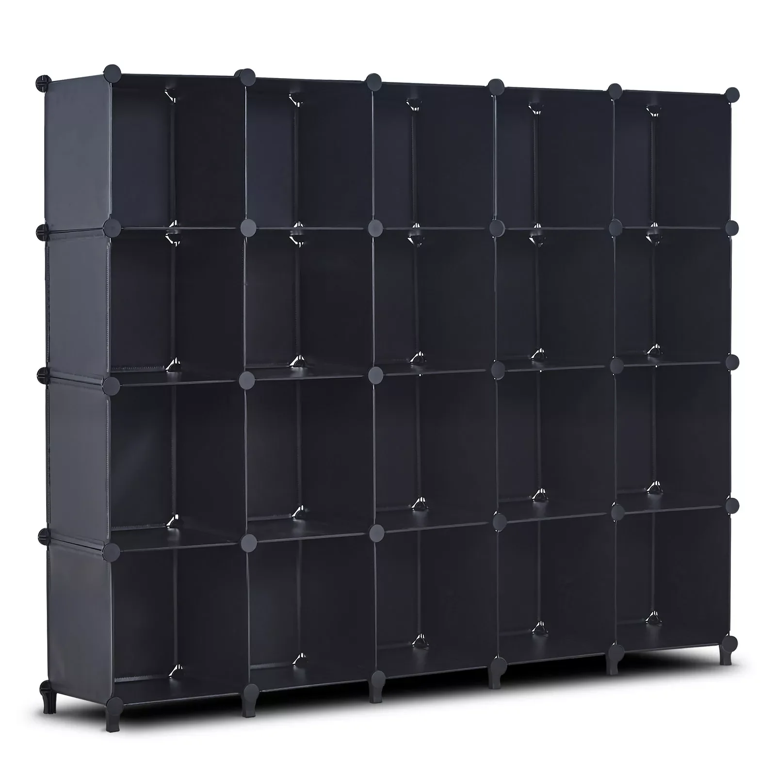 

20 Cube Storage Organizer W/Doors Portable Closet Storage Cubes Wardrobe Armoire DIY Modular Cabinet Shelves for Clothes Books