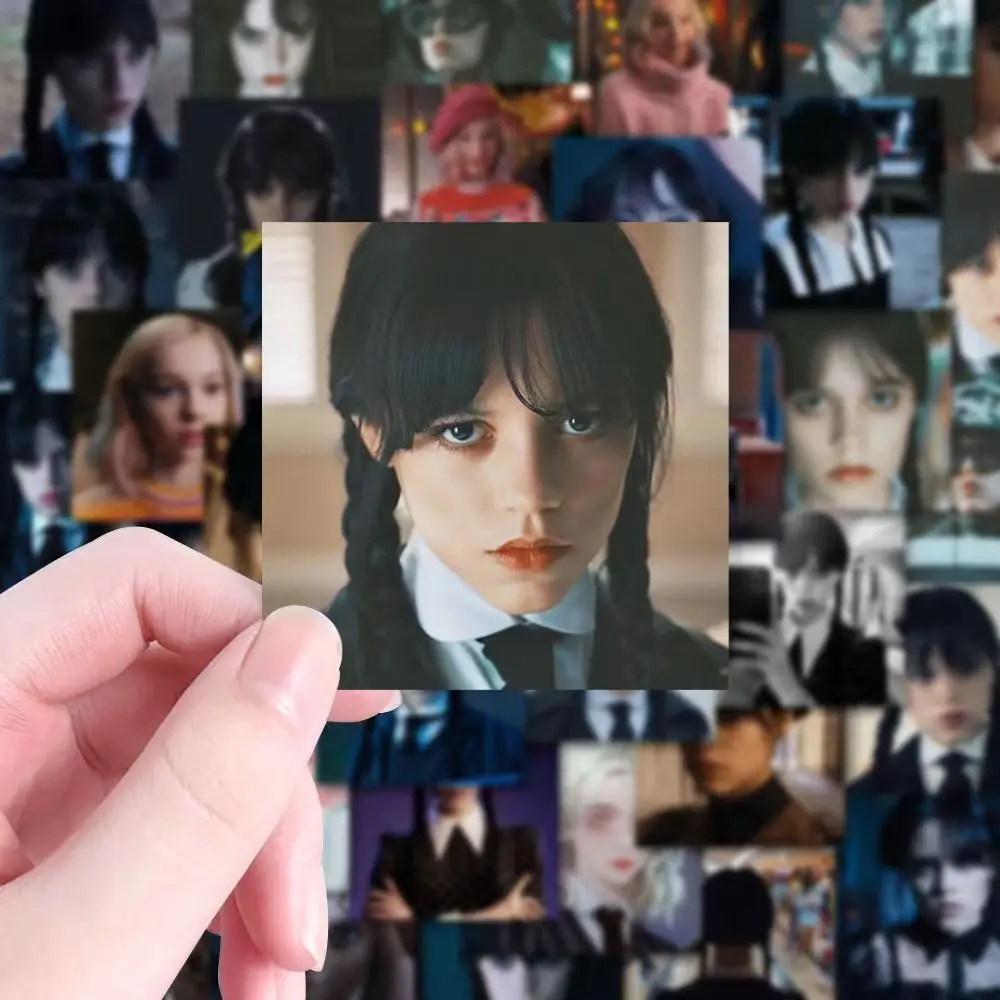 

54PCS Wednesday Addams Stickers Jenna Ortega Movie Decals Waterproof Snowboard Car Bicycle Luggage Cup Stationery Decals