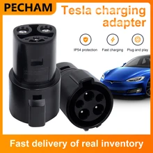 EV Charger Adapter Type1 J1772 to Tesla Model X Y 3 S for Electric Vehicle Charging Gun Connector EVSE Conversion Teslas Socket