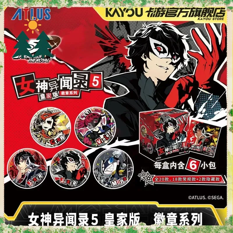 Фото Оригинальный значок Persona 5 Royal с Джокером и Касуми Ёсизавой, аниме-атрибутика, коллекционный сувенир, игрушка, подарок для девочек и мальчиков №1