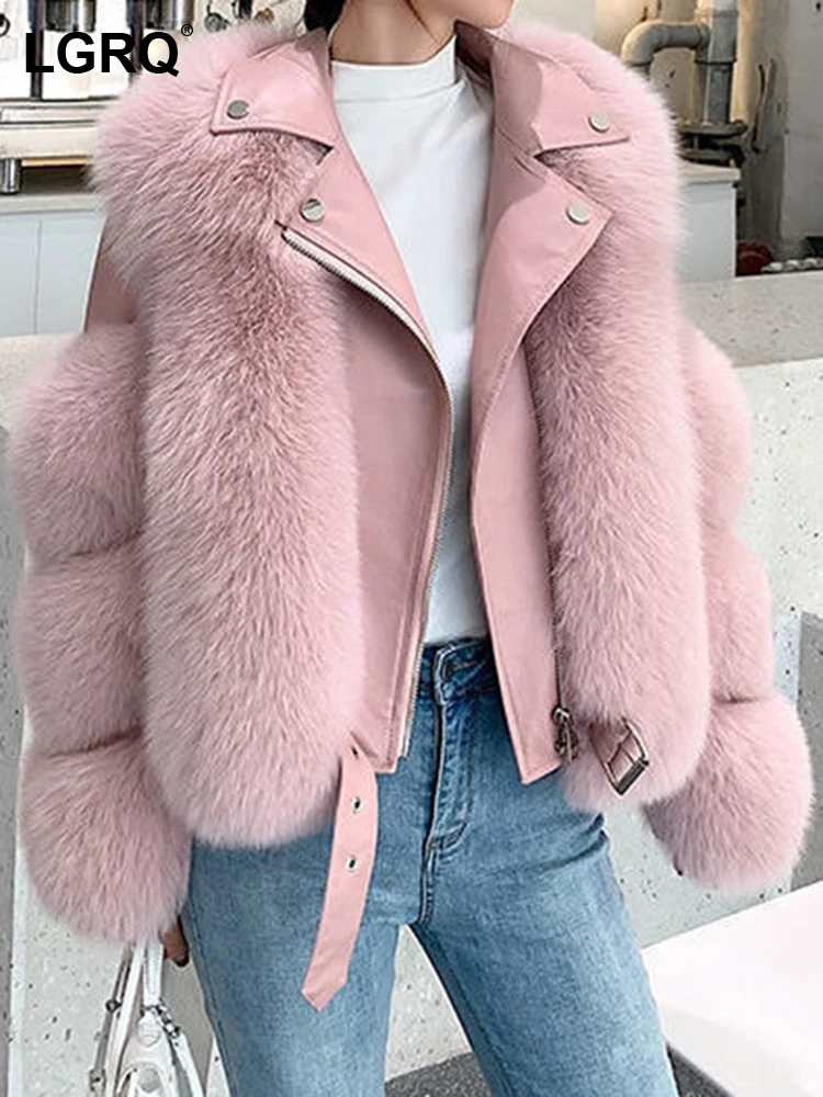 Женская куртка с длинным рукавом [LGRQ] черная утепленная из искусственного меха в