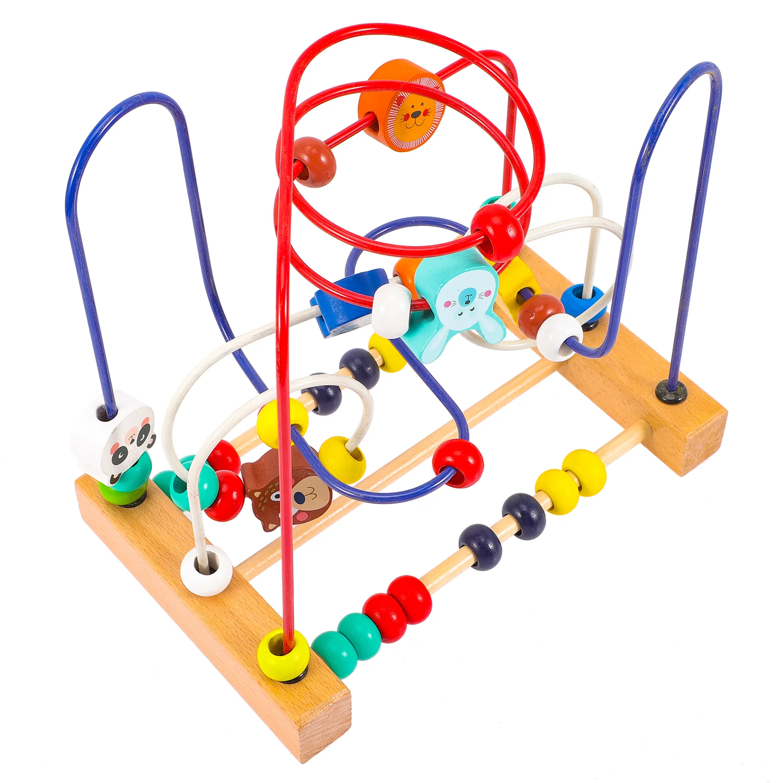 

Maze Toy Children Sensory Bead Wooden Building Blocks Early Education Kids Training Baby Educational Roller Coaster