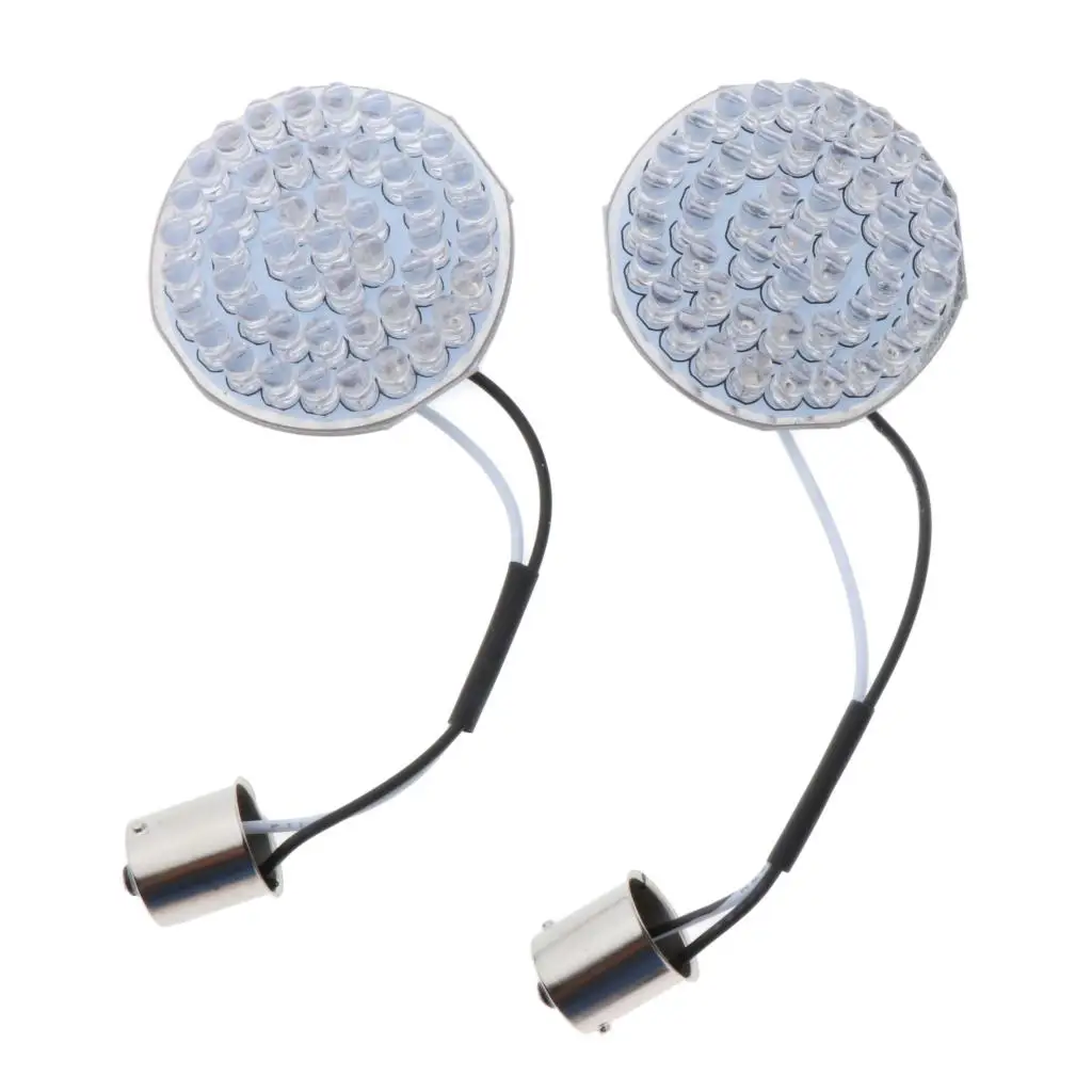

2pcs 2 Inch Red LED Turn Signals Running Lights Panel for Harley Motorcycle
