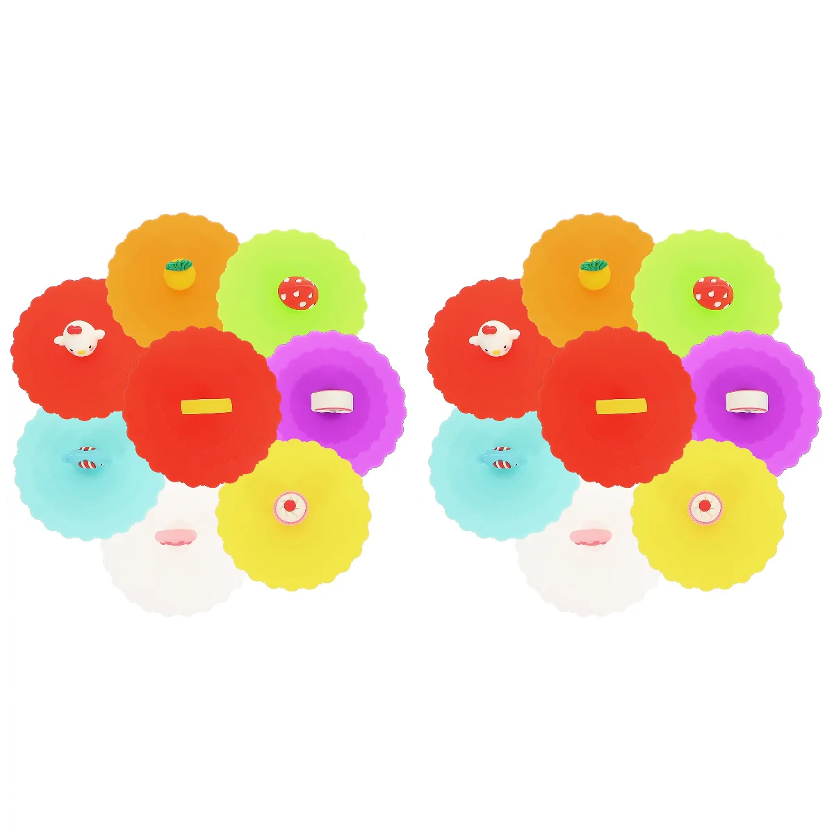 

16 шт., универсальные силиконовые крышки для кружек с защитой от пыли