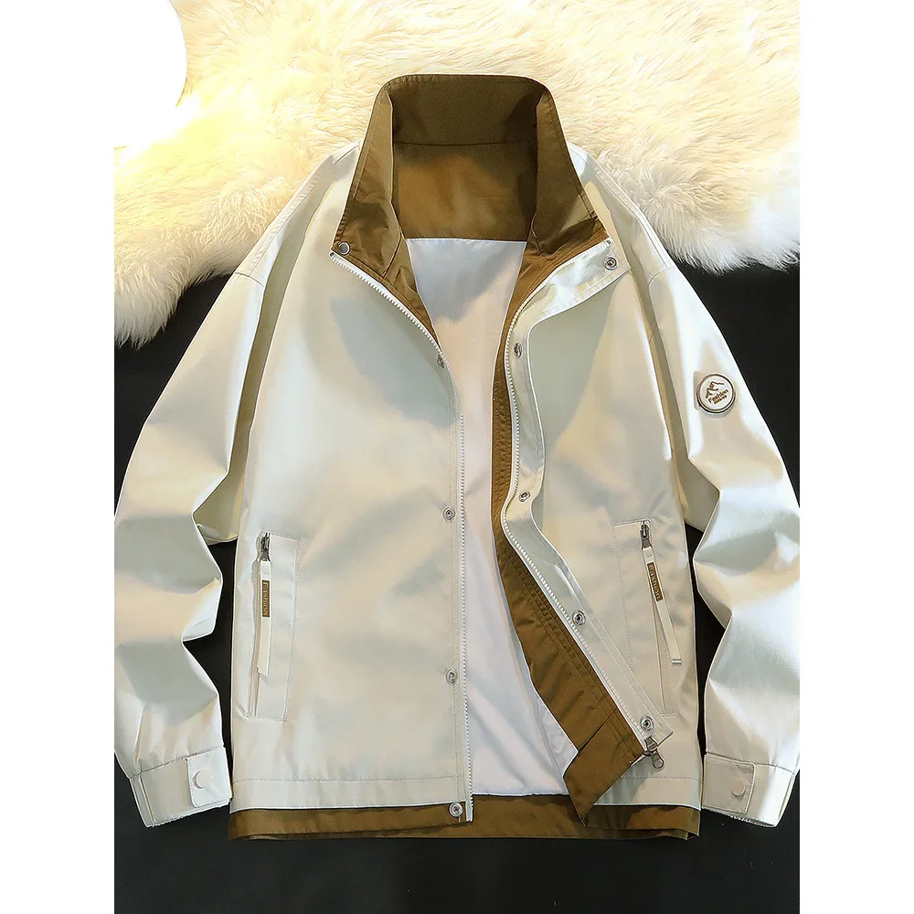 Осень 2023 новая куртка с защитой от брызг и воротником-стойкой свободная