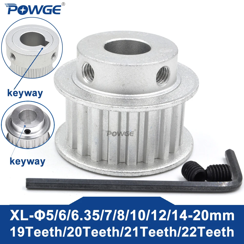 POWGE 20 Зубы зубчатый шкив Диаметр 4/5/6/6,35/7/8/10/12/14/15/16/17/18/19/20 мм для ширина 10 мм XL синхронный ремень 20 зубьев 20 T