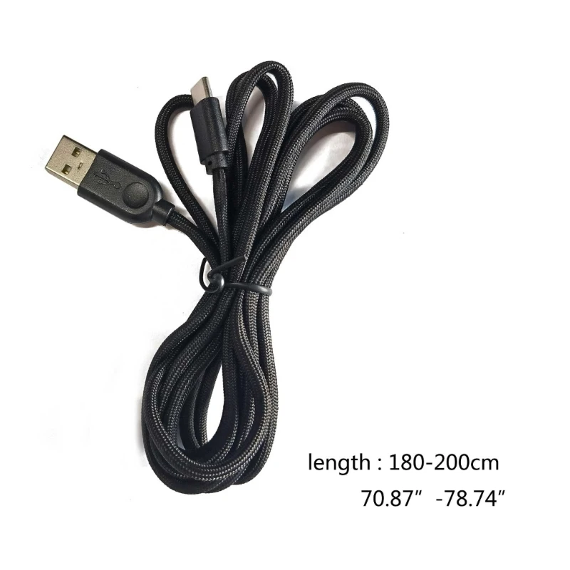 Кабель для мыши Type-C 1 8-2 м мягкий нейлоновый провод игровой подходит Ninjutso прочной