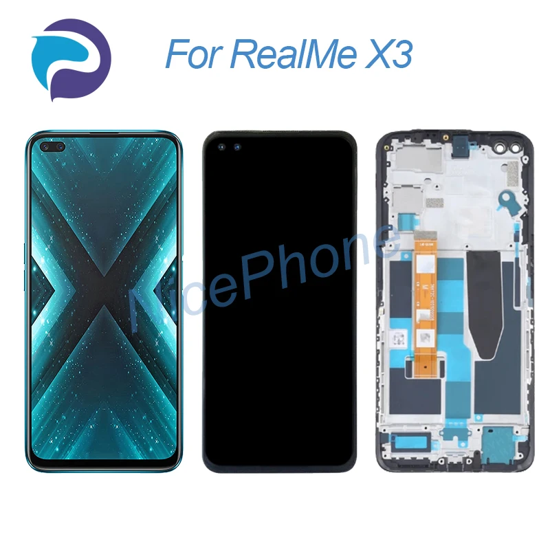 ЖК-экран и сенсорный дигитайзер для RealMe X3 2400*1080 RMX2142 RMX2081 RMX2085 RMX2083