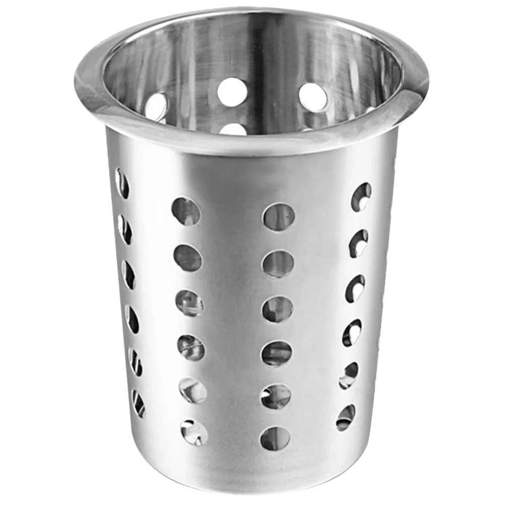 

Kitchen Utensil Holder Chopstick Metal Hollowed Out Container Stainless Steel Cutlery Organizer
