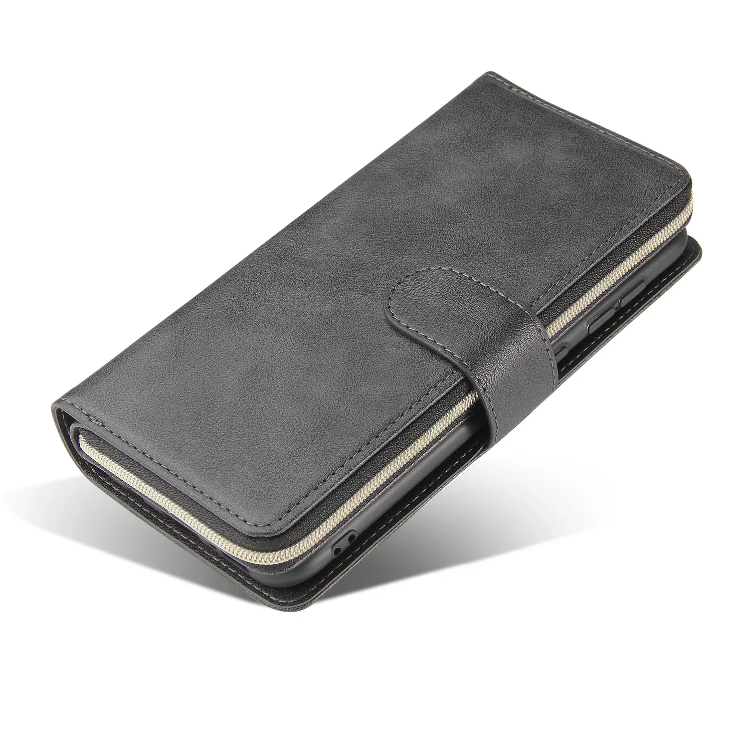 Тонкий кожаный чехол на молнии 2X карата кошелек флип-чехол для телефона SAMSUNG GALAXY