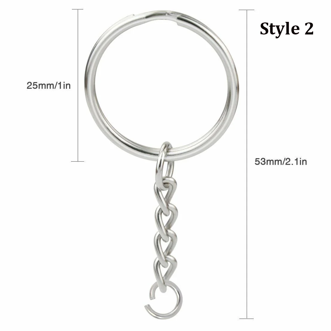 Metal Blank Keyring Keychain Split Rings Keyfob Key Rings Lobster Clasp Key Pendant Chains Keychains Climbing Buckles Carabiner