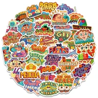 103050pcs cartoon inspirational phrases famous quotes stickers graffiti for laptop skateboard ipai stickers wholesale