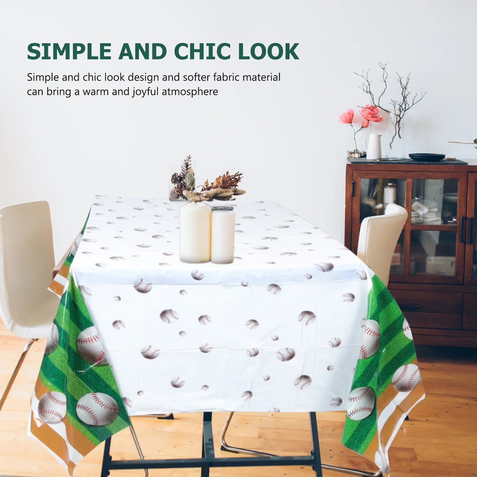 

Football Tablecloth Birthday Ornaments Sports Party Decorations Baseball Protective