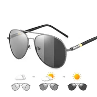 photochromic sunglasses men polarized driving chameleon vintage sun glasses women male change color day night vision uv400