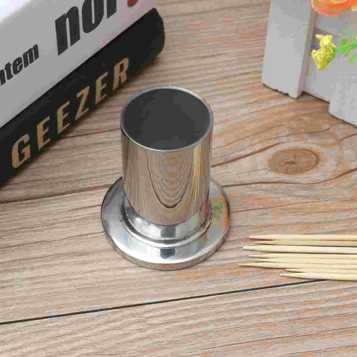 

Stainless Steel Toothpicks Jar Holder Desktop Toothpick Stand Organizer for Home Restaurant Hotel (Flat Open)