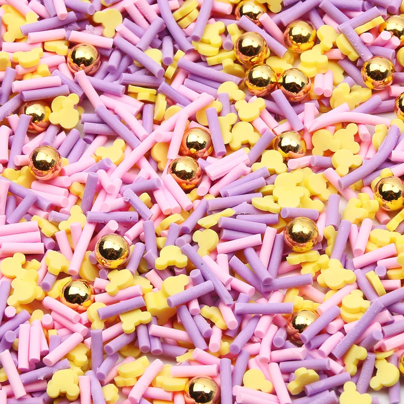 500 шт./упак. смешанные сердца мягкая глина цветок дельфин луна звезда наполнитель