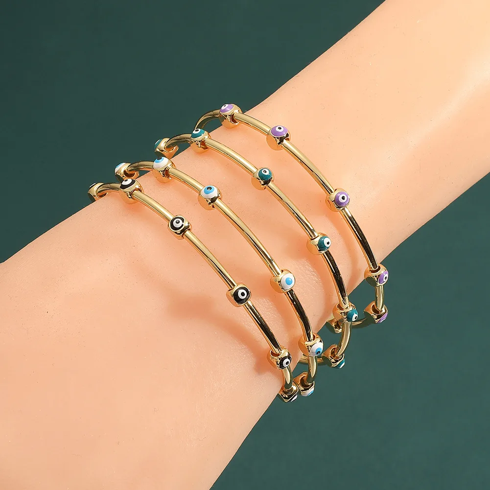 

New Devil's Eye Bracelet Personality round Beads Fashion Drip Bracelet All-Match Jewelry Accessories Bracelet