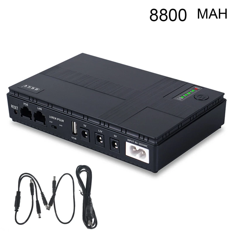 

Portable 5V, 9V, 12V Multipurpose Mini UPS Battery Backup for Wifi Router