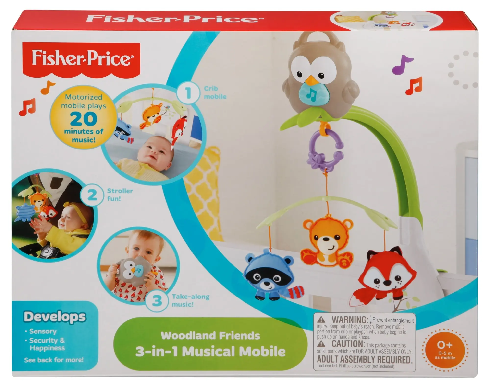 Мобиль Fisher-Price Лесные друзья 3-в-1 музыкальный CDM84 |