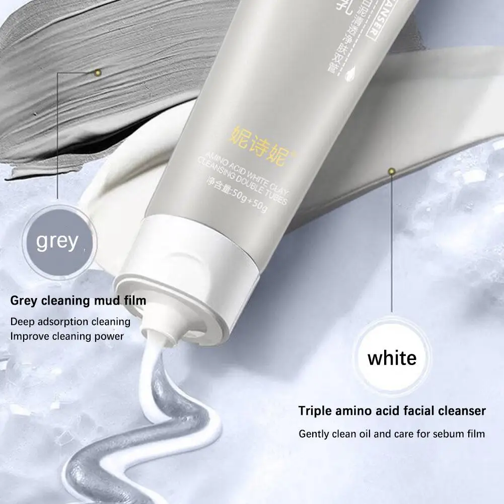 100 г аминокислотное двухтрубчатое очищающее средство для лица контроль жирности