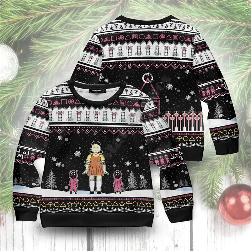 PLstar Cosmos Sukuna Christmas 3d printed Hoodies Pullover Boy For Girl Long Sleeve Shirts Kids Christmas Sweatshirt